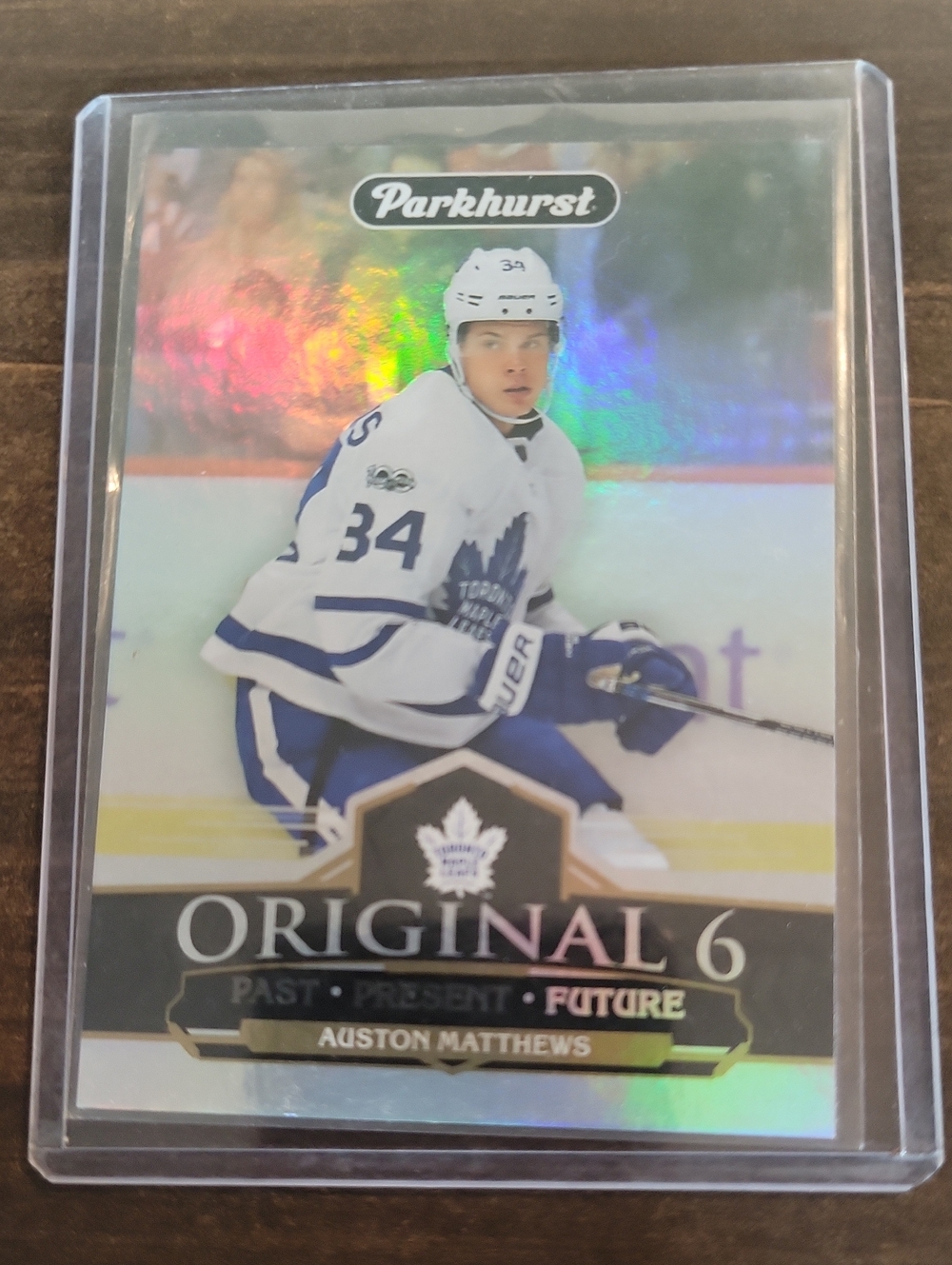 2018/19 Parkhurst Auston Matthews White / Blue Holographic Original 6 Card